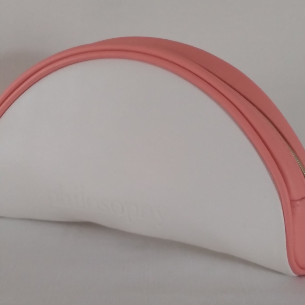 Philosophy white cosmetic bag